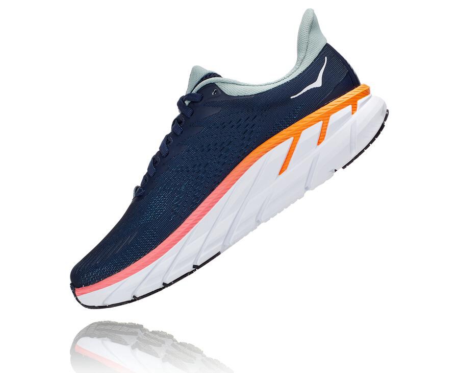 Hoka One One Tenisky Damske Námornícka Modrá/Biele - Clifton 7 - 74590-RVOZ